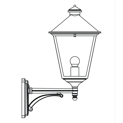 LONDON 490 BLACK/COPPER E27 LED 11W ON ARM UP