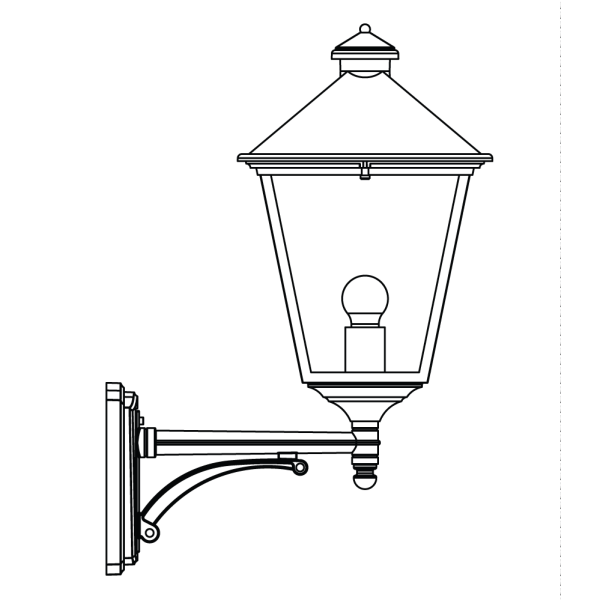 LONDON 490 BLACK/COPPER E27 LED 11W ON ARM UP