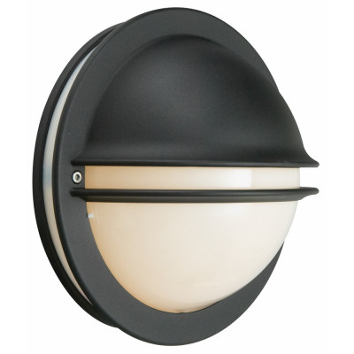 BERLIN 617 BLACK LED 8W 3000K OPAL LAMPSHADE
