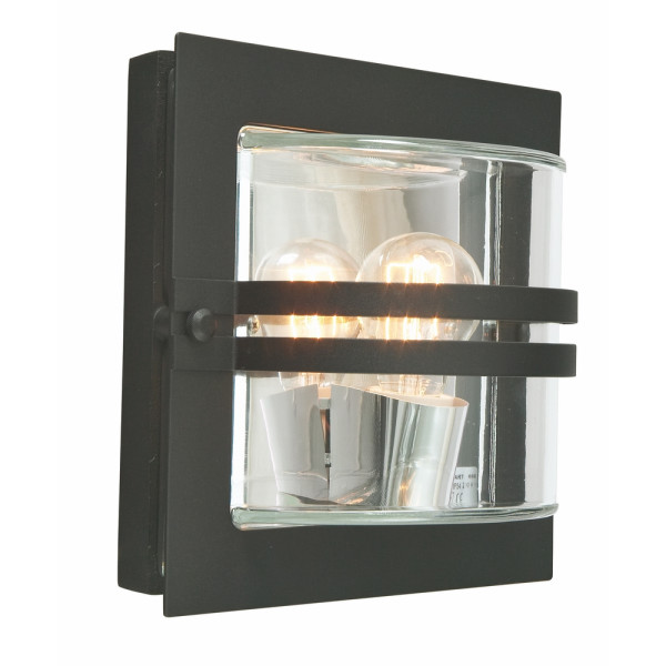 BERN 650 BLACK E27 LED 9W CLEAR LAMPSHADE