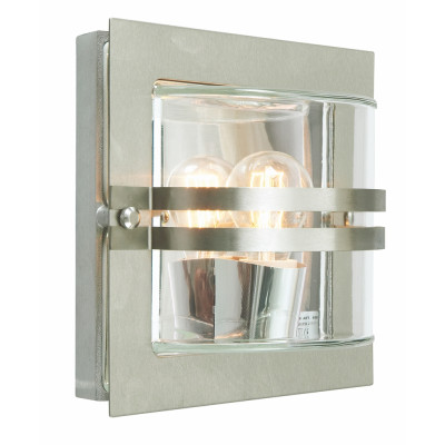 BERN 650 STAINLESS STEEL E27 LED 9W CLEAR LAMPSHADE