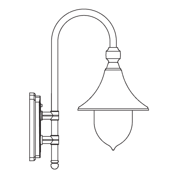 FIRENZE 800 BLACK/GOLD E27 LED 9W ARC ARM