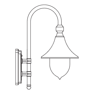 FIRENZE 800 COPPER BROWN E27 LED 9W ARC ARM
