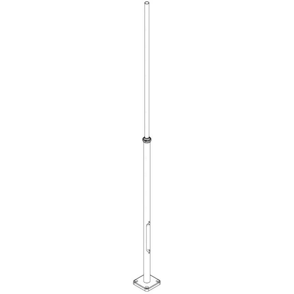 LAMPPOST 1255 BLACK o50 260-400CM REVISION DOOR