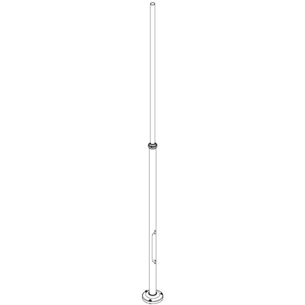 LAMPPOST 1275 BLACK o50 260-400CM REVISION DOOR