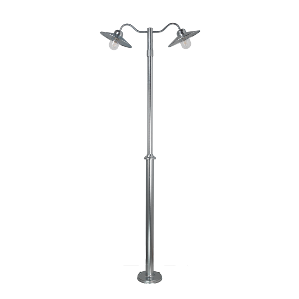 KARLSTAD 2032 HOT-DIP GALVANIZING 2xE27 LED 2X 9W COMPLETE WITH A POLE