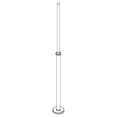 LAMPPOST 3009 GALVANIZED 120-220CM