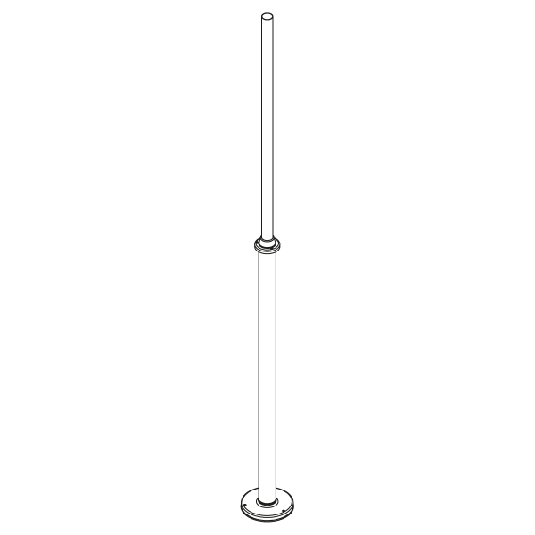 LAMPPOST 3009 GALVANIZED 120-220CM