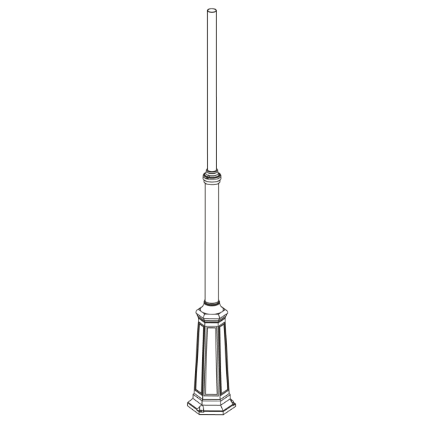 LAMPPOST 3010 WHITE 120-220CM