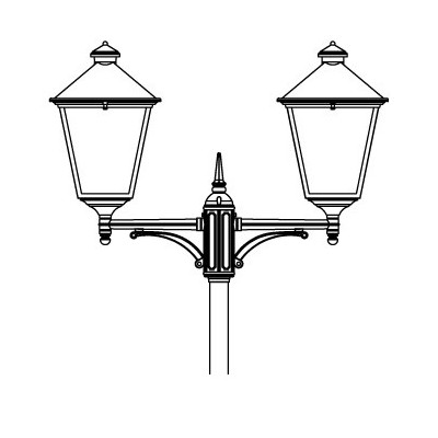LONDON 4130 BLACK LED 26,8W 3000K DOUBLE