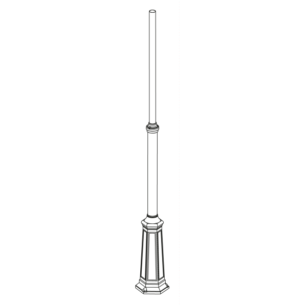 LAMPPOST 30101 BLACK 250-350CM