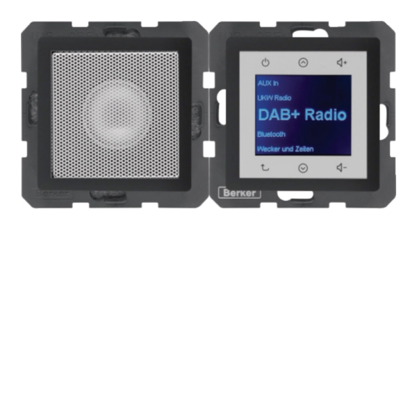 Q.x Radio Touch DAB+ z głośnikiem antracyt aksamit