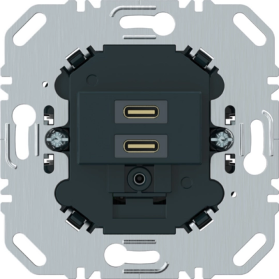 one.platform Mechanizm gniazda ładowania USB C+C /20W PD, antracyt mat