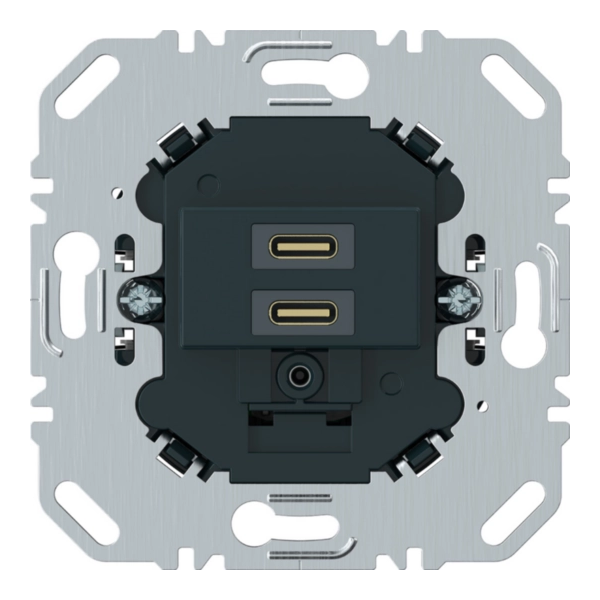 one.platform Mechanizm gniazda ładowania USB C+C /20W PD, antracyt mat