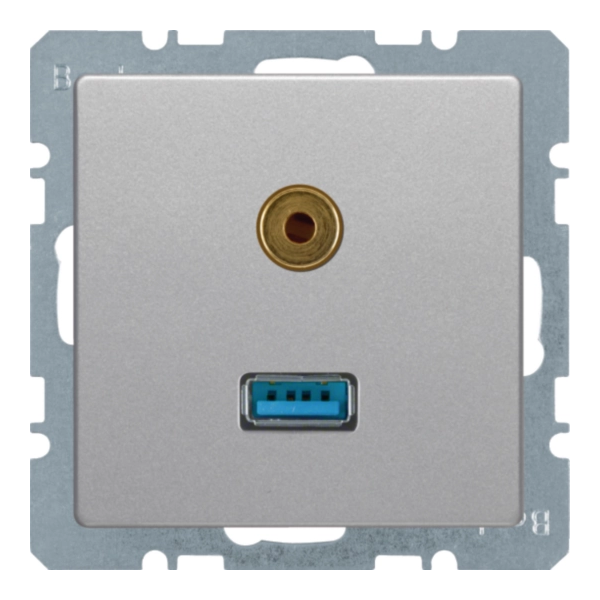 Q.x Gniazdo USB/3.5 mm audio alu aks, lak