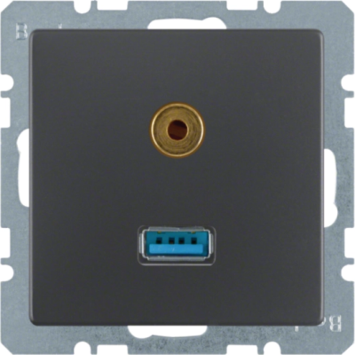 Q.x Gniazdo USB/3.5 mm audio, ant, aks lak