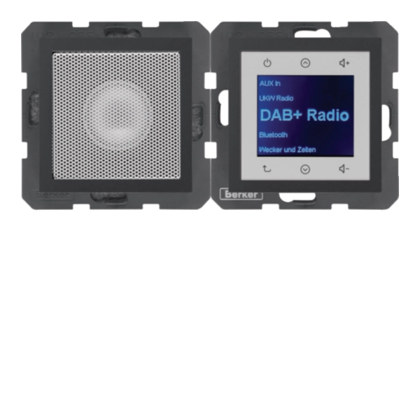 B.x Radio Touch DAB+, Bluetooth z głośnikiem antracyt mat
