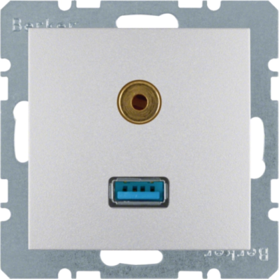 B.X Gniazdo USB / 3,5 mm Audio alu
