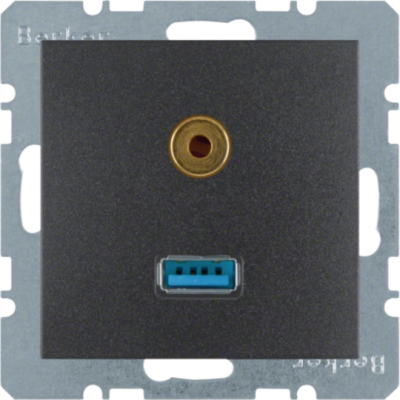 B.X Gniazdo USB / 3,5 mm Audio, ant