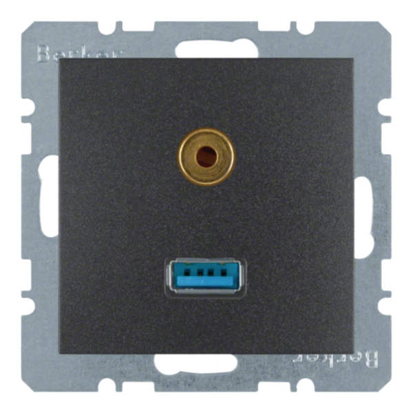 B.X Gniazdo USB / 3,5 mm Audio, ant