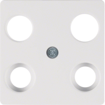 Płytka centr. do gniazda antenowego 4-wyj. biały