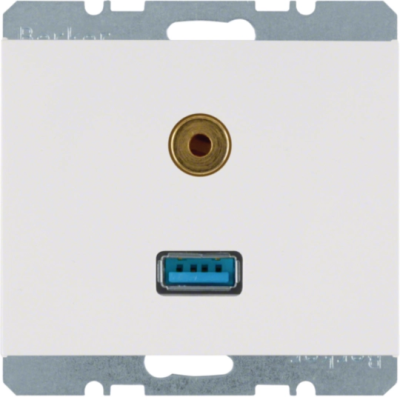 K.1 Gniazdo USB / 3,5 mm Audio biały