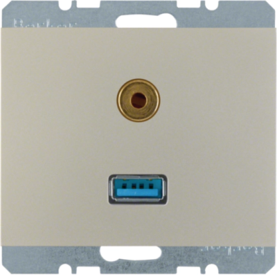 K.5 Gniazdo USB / 3,5 mm Audio, stal szl, lak