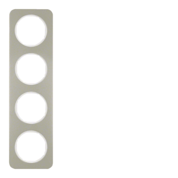 R.1 Ramka 4-krotna, stal szlachetna/biały
