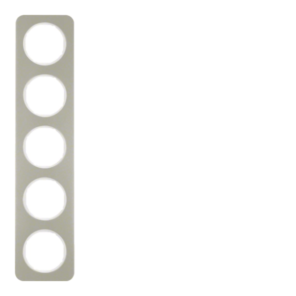 R.1 Ramka 5-krotna, stal szlachetna/biały