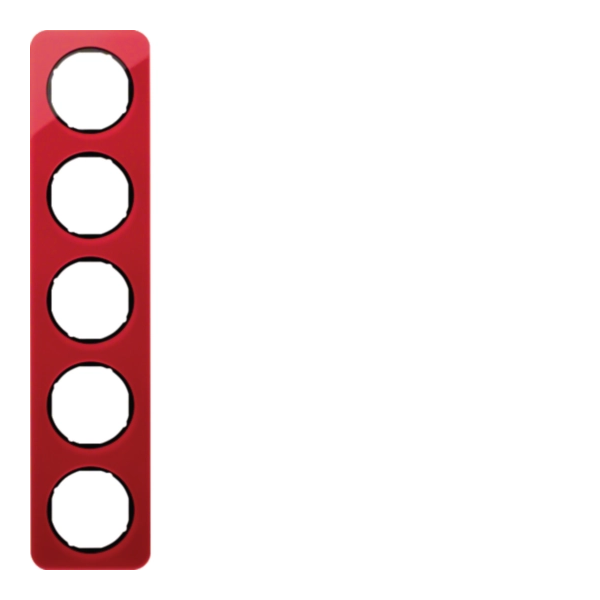 R.1 Ramka 5-krotna, akryl czerwony przezroczysty/czarny