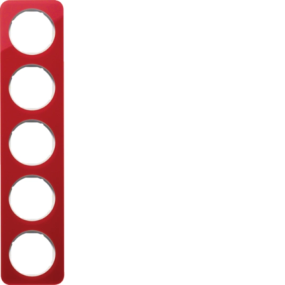 R.1 Ramka 5-krotna, akryl czerwony przezroczysty/biały