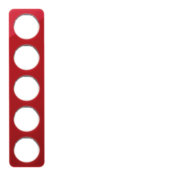 R.1 Ramka 5-krotna, akryl czerwony przezroczysty/biały
