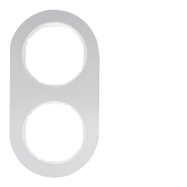 R.classic Ramka 2-krotna, aluminium/biały
