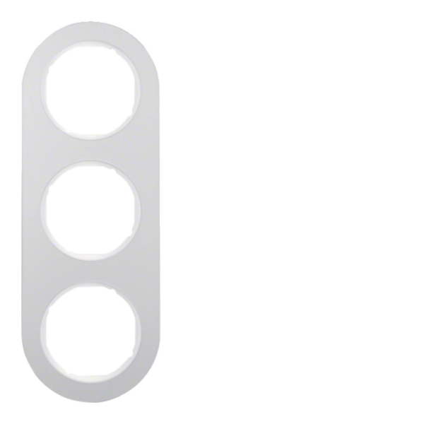 R.classic Ramka 3-krotna, aluminium/biały