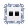 Gniazda komputerowe RJ45 kategoria 5e + telefoniczne RJ11