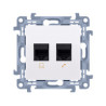 Gniazda komputerowe RJ45 kategoria 6 + telefoniczne RJ11
