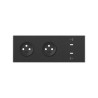 Panele 3-krotne z 2 gniazdami zasilającymi i 1 podwójną ładowarką USB
