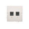 Gniazda komputerowe RJ45 kat. 5e + telefoniczne RJ12